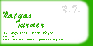matyas turner business card
