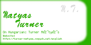 matyas turner business card